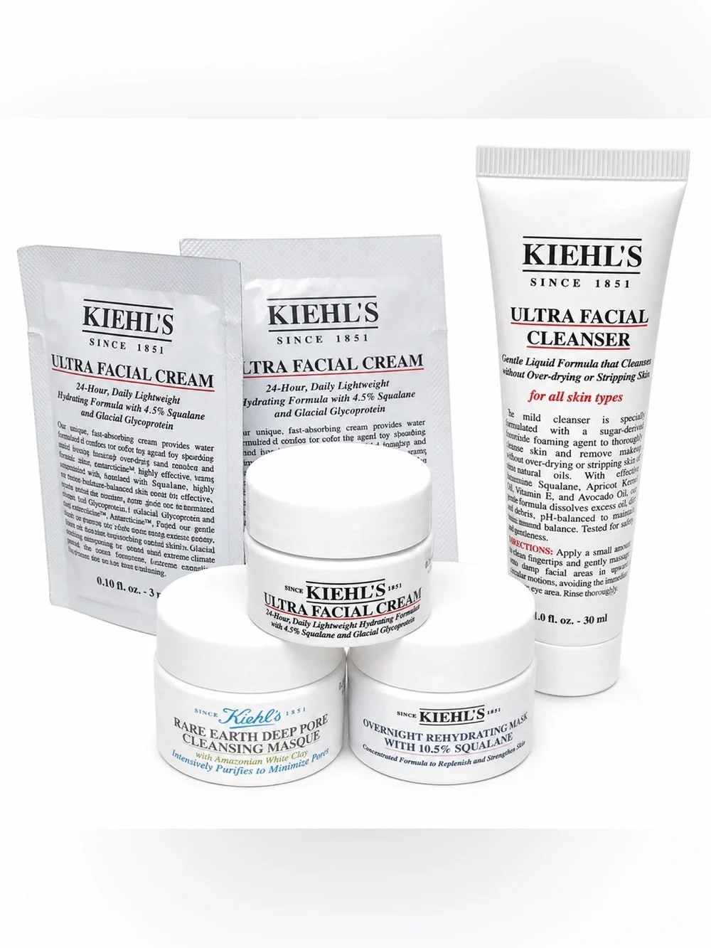 Kiehl's White & Black Ultra Facial Cream and Skincare Set